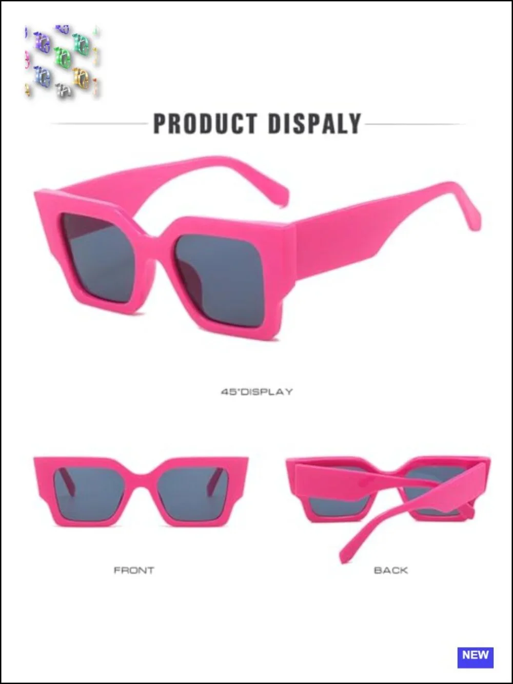 Oversized Square Sunglasses for Women - UV400 Protection, Stylish & Durable
